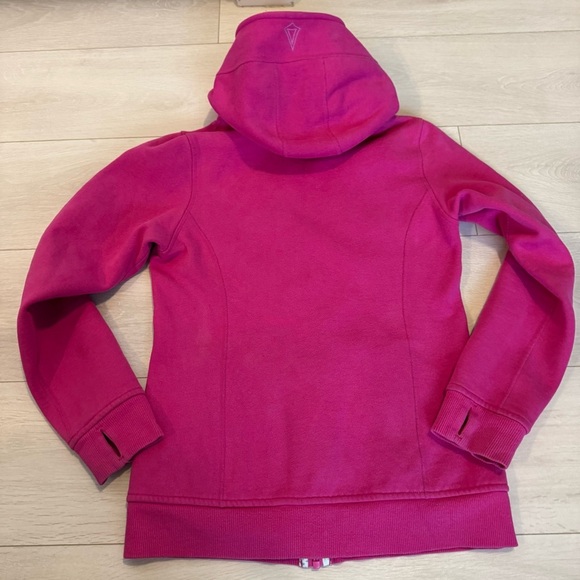 Ivivva By Lululemon Pink Remix Full-Zip French Terry Hoodie Sweatshirt 14 Girls - Picture 4 of 8